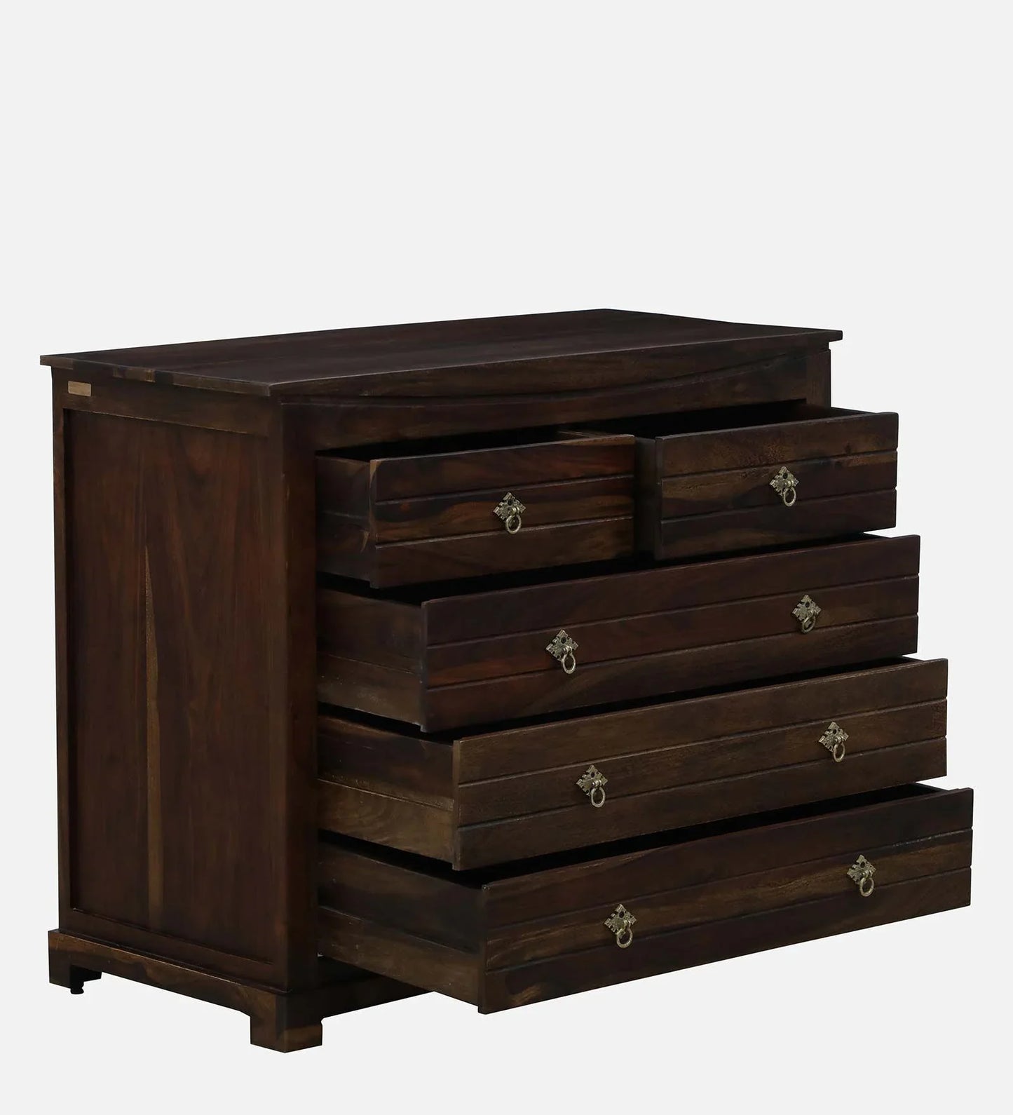 Sheesham Wood Chest Of Drawers in Scratch Resistant Provincial Teak Finish
