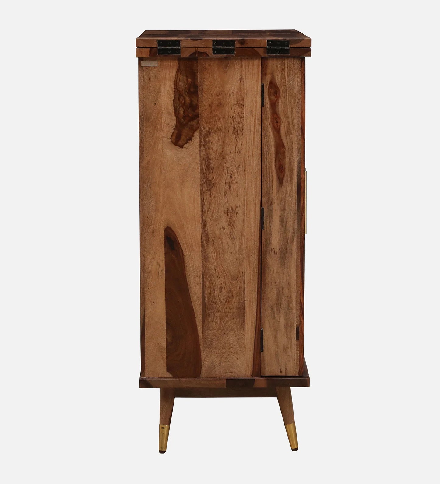 Sheesham Wood Bar Cabinet In Rustic Teak Finish