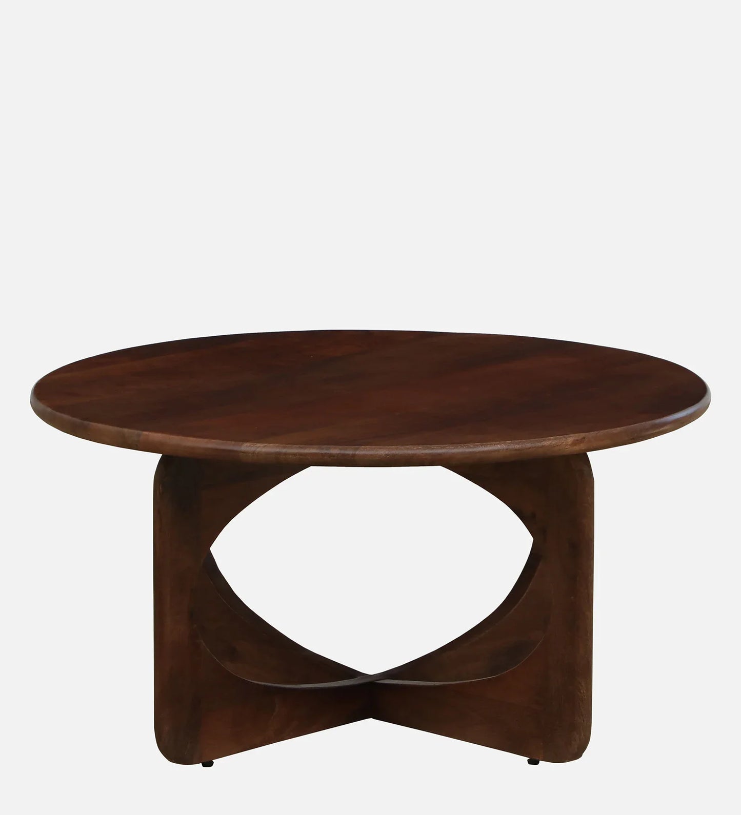 Praha Mango Wood Coffee Table In Walnut Finish