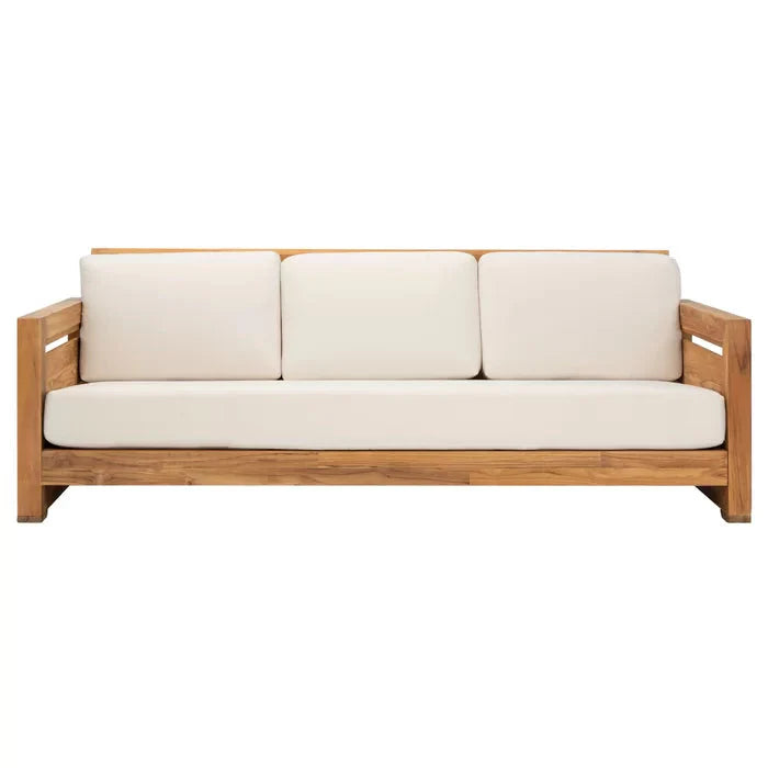 Solid Sheesham Wood Wide Outdoor Teak Patio Sofa