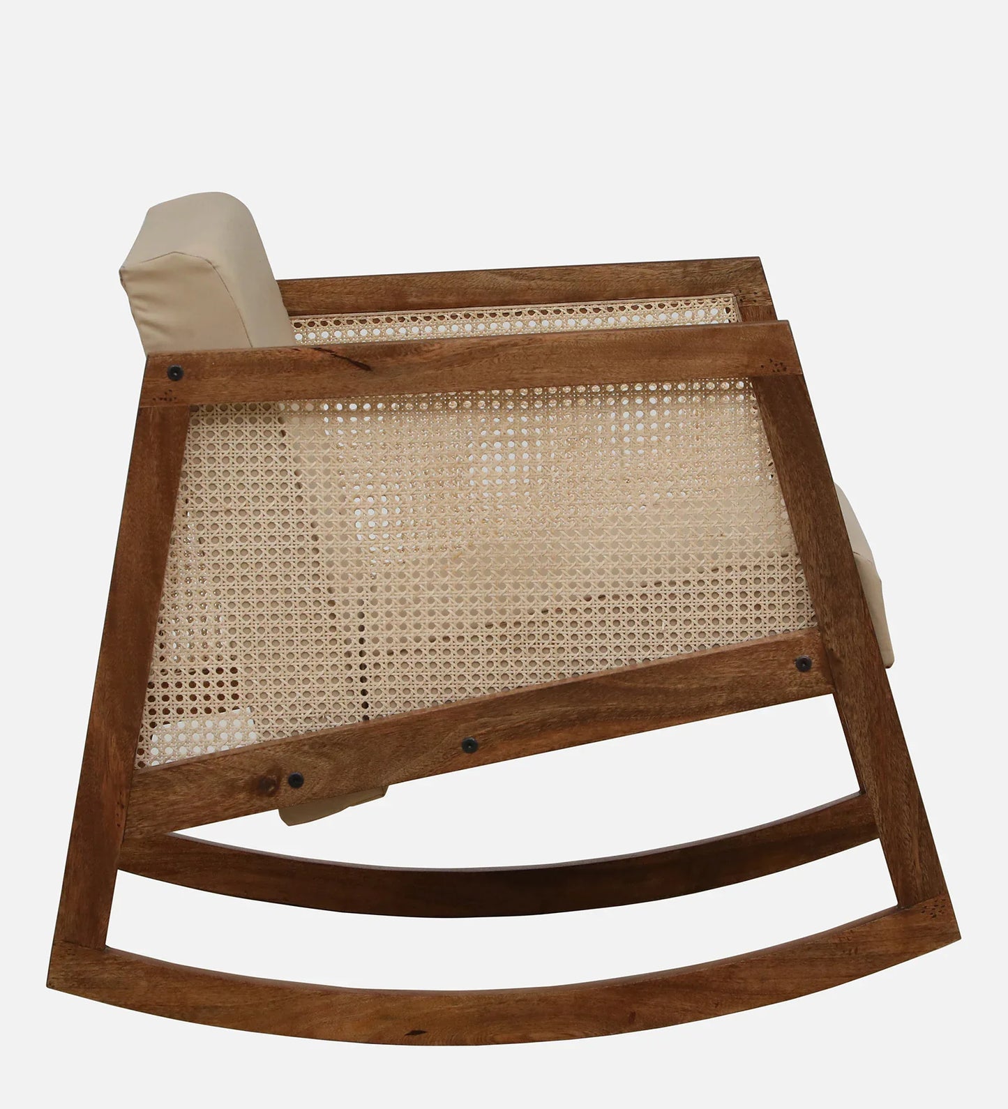 Baarn Mango Wood Rocking Chair In Rustic Teak Finish