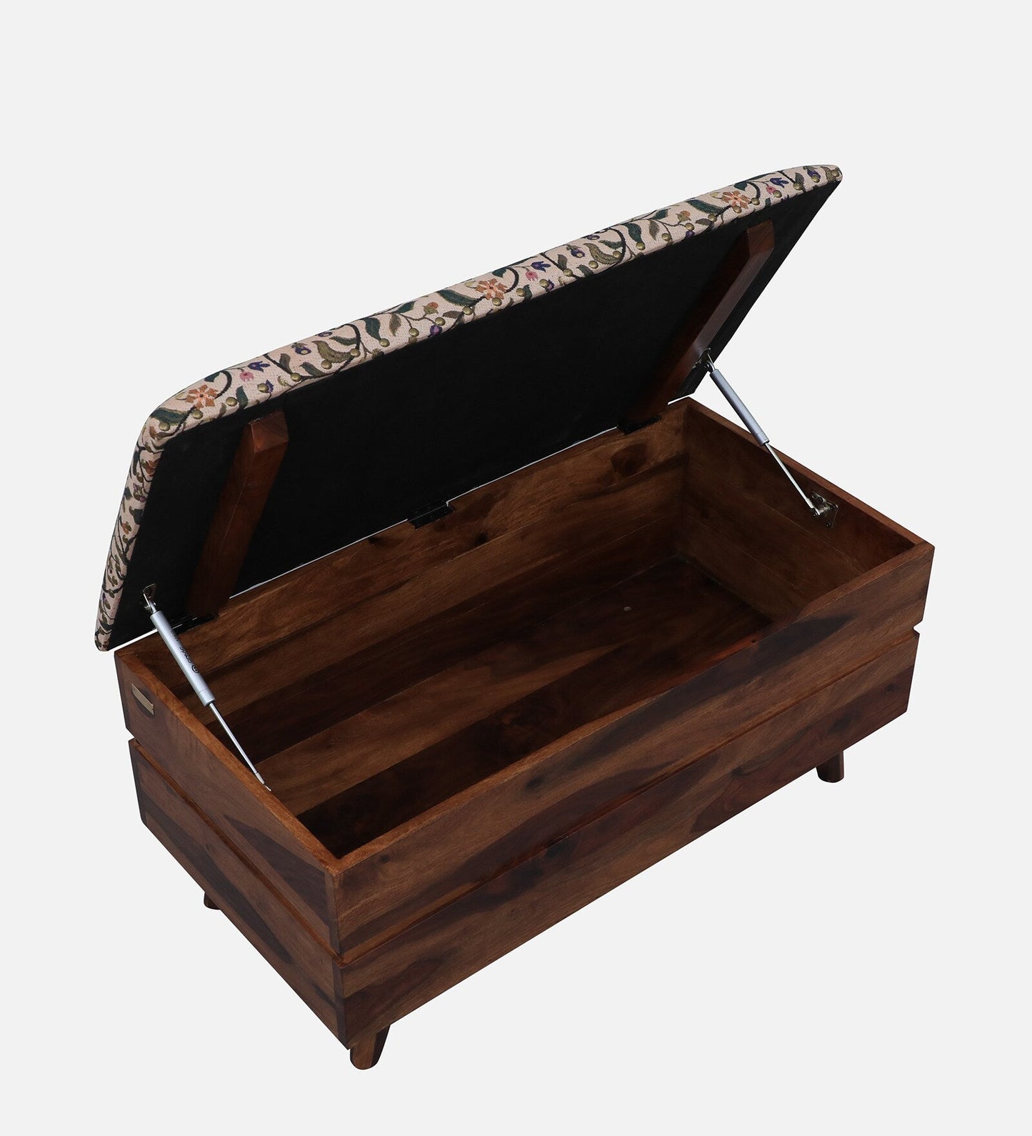 Sheesham Wood Trunk With Storage In Scratch Resistant Rustic Teak Finish