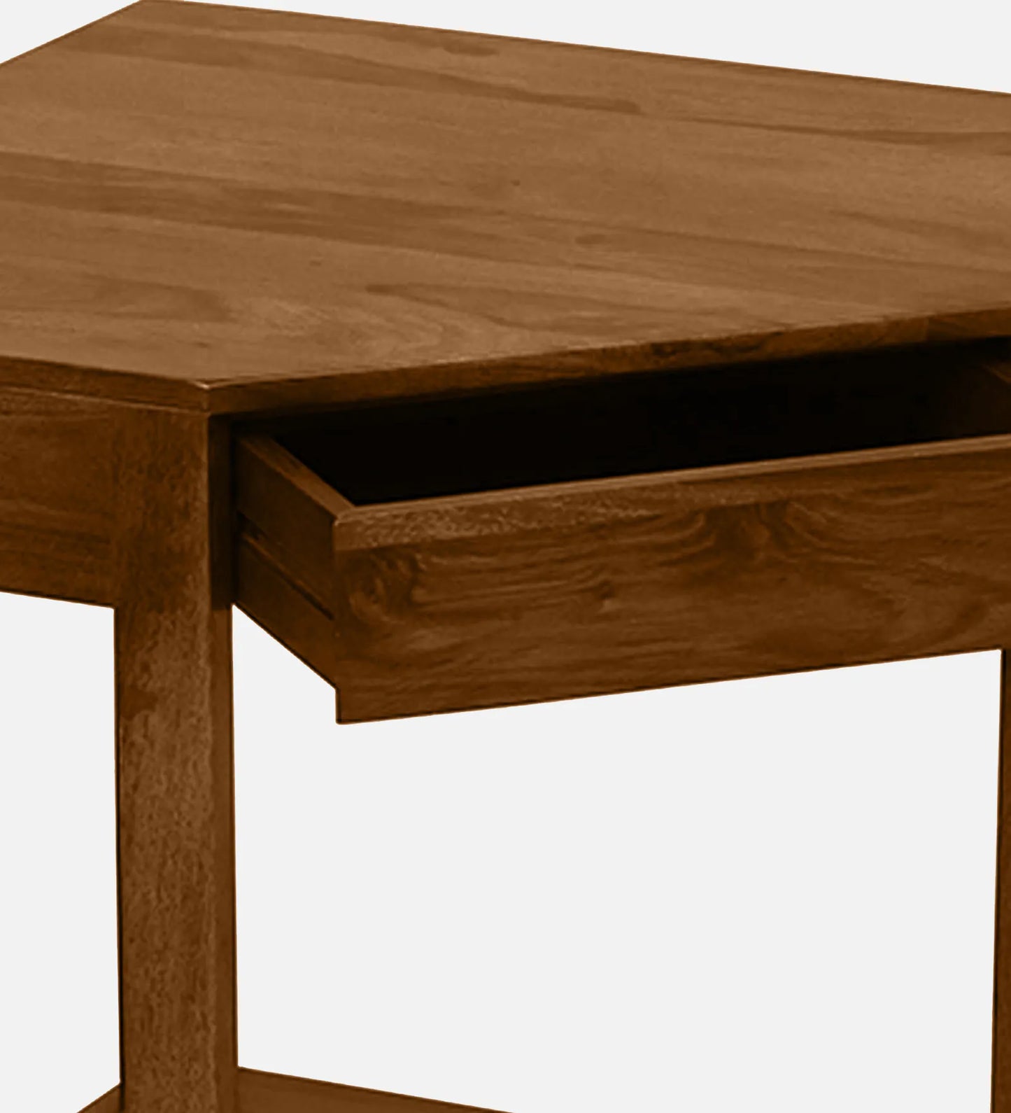 Sheesham Wood Corner Writing Table in Scratch Resistant Provincial Teak Finish