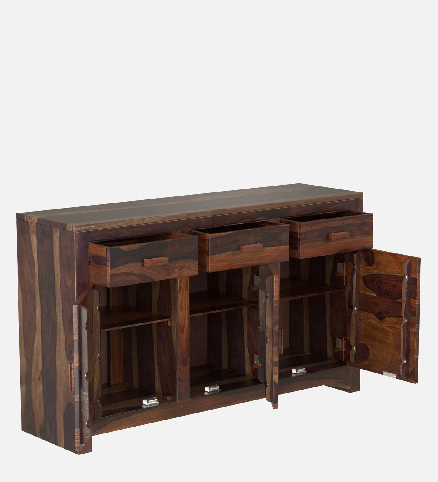 Sheesham Wood Sideboard In Provincial Teak Finish