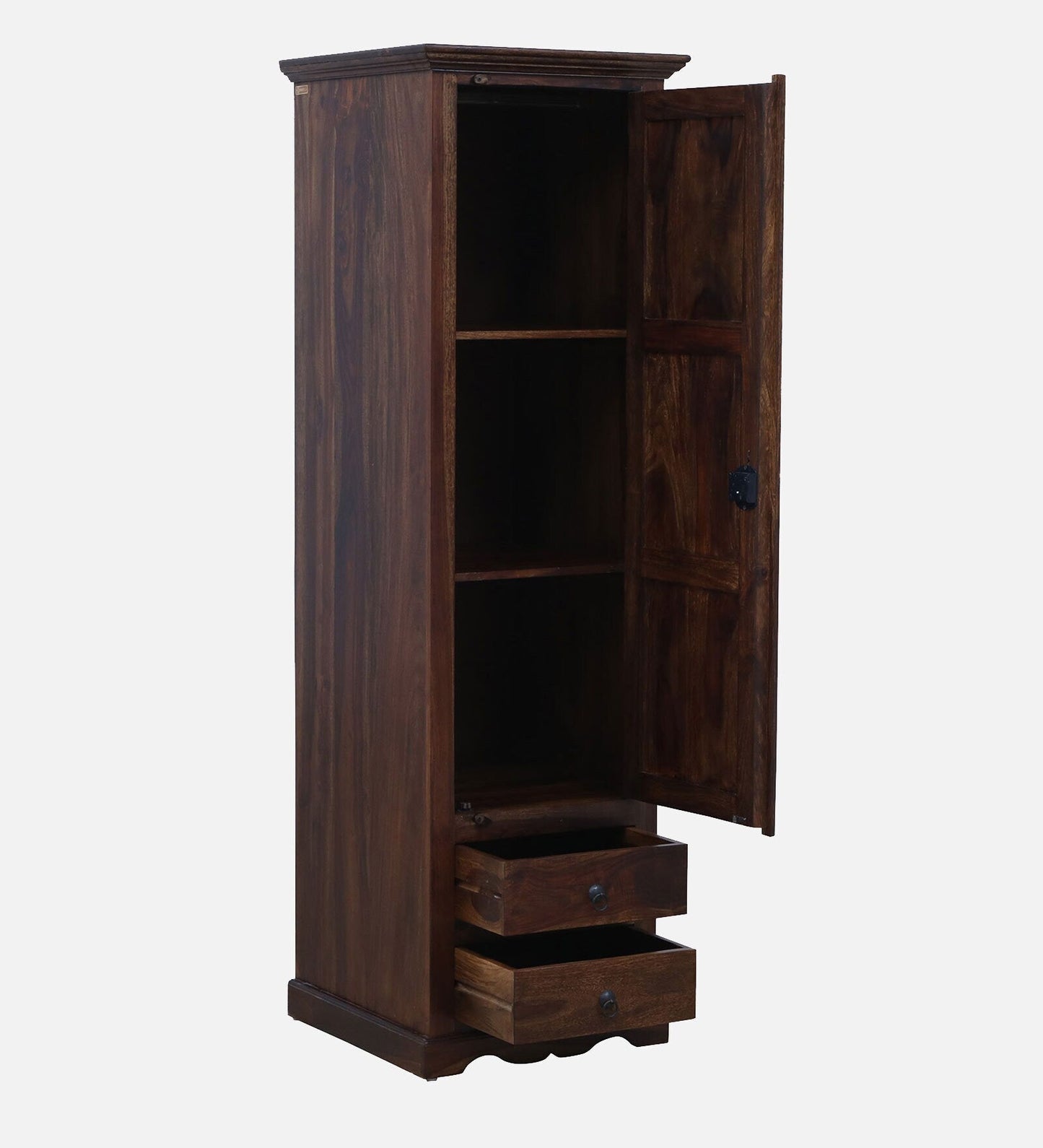 Sheesham Wood 1 Door Wardrobe In Provincial Teak Finish