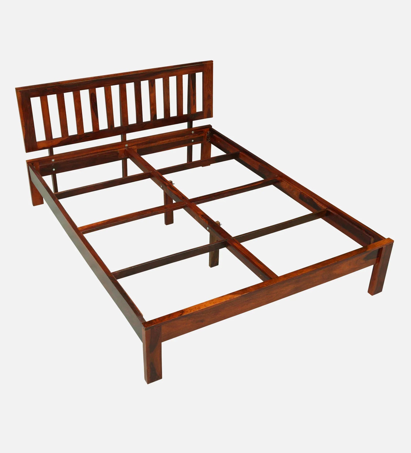 Sheesham Wood King Size Bed In Honey Oak Finish