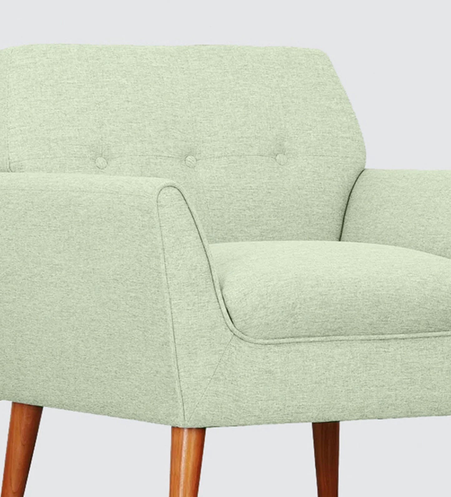 Fabric Lounge Chair in Light Green Colour