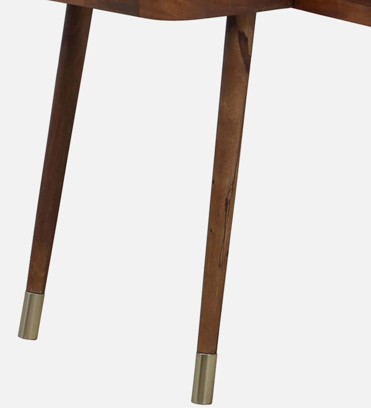 Solid Wood Writing Table In Rustic Teak Finish