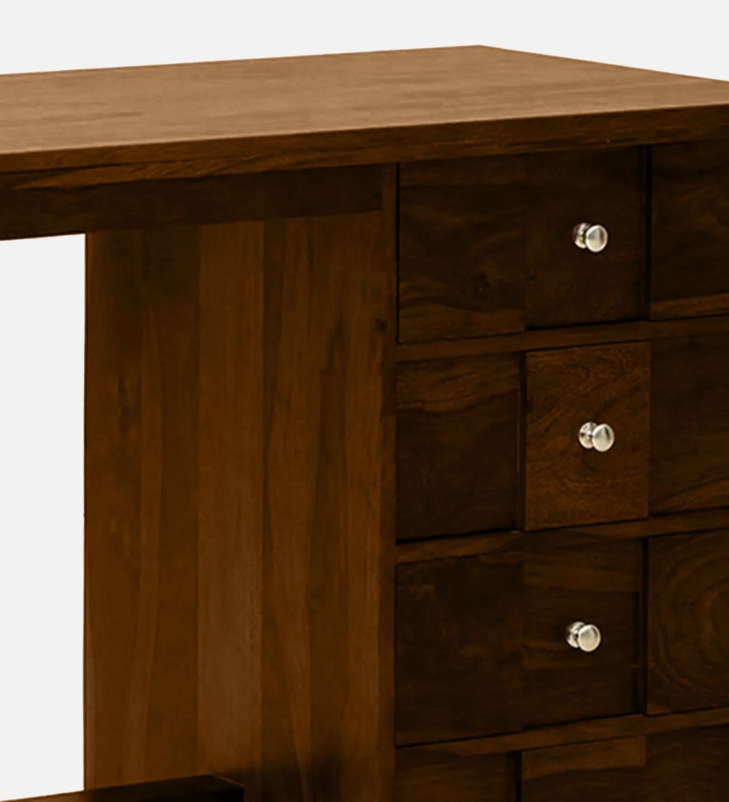 Sheesham Wood Writing Table In Scratch Resistant Provincial Teak Finish With Drawers